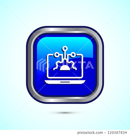 Information technology icon design illustration. Digital tech icon, Button design 120387834
