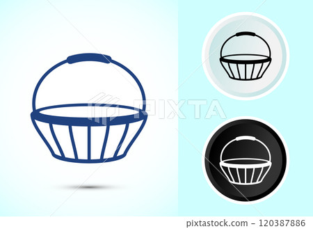 Basket icon design illustration, Shopping basket icon 120387886