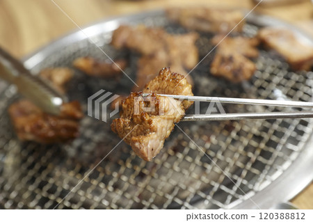 Korean bbq food. Marinated pork ribs Korean bbq food. Marinated pork ribs 120388812