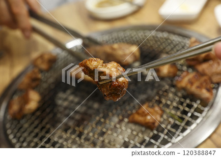 Korean bbq food. Marinated pork ribs Korean bbq food. Marinated pork ribs 120388847