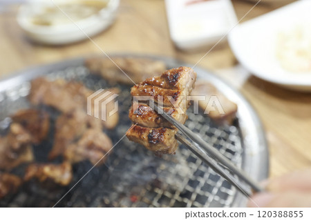 Korean bbq food. Marinated pork ribs Korean bbq food. Marinated pork ribs 120388855