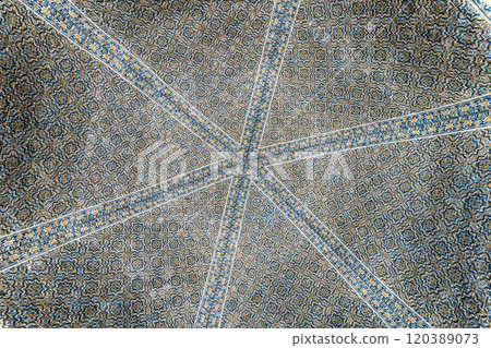 Interior of the unusual Saint Sebastian Chapel Sao Sebastiao in Ericeira, Portugal. Overlooking the Atlantic Ocean 120389073