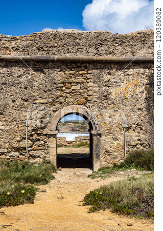 Forte Milreu at Ericeira, Portugal. Ancient defensive building in Ribeira de Ilhas Portugal Forte Milreu at Ericeira, Portugal. Ancient defensive building in Ribeira de Ilhas Portugal 120389082
