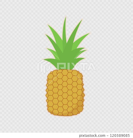 Cartoon pineapple icon. Vector illustration. Cartoon pineapple icon. Vector illustration. 120389085