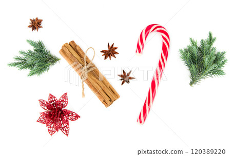 Christmas decoration isolated on a white. 120389220