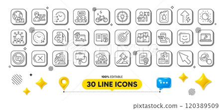 Report, Selfie stick and Education line icons pack. 3d design elements. International delivery, Graph chart, Work home web icon. Reject certificate, Squad, Stop talking pictogram. Vector Report, Selfie stick and Education line icons pack. 3d design elements. International delivery, Graph chart, Work home web icon. Reject certificate, Squad, Stop talking pictogram. Vector 120389509