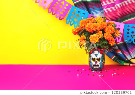 Day of the dead, Dia De Los Muertos Celebration Background 120389761