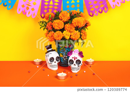 Day of the dead, Dia De Los Muertos Celebration Background Day of the dead, Dia De Los Muertos Celebration Background 120389774