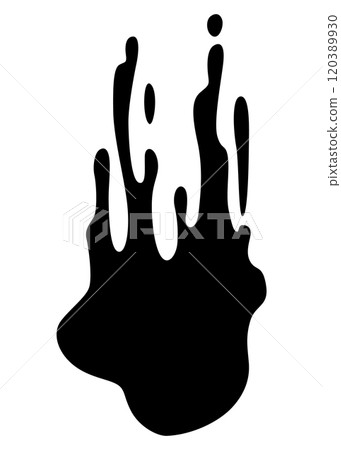 Paint blot. Creative isolated paint brush stroke or spot. Ink smudge abstract shape stain texture. Grunge design element Paint blot. Creative isolated paint brush stroke or spot. Ink smudge abstract shape stain texture. Grunge design element 120389930