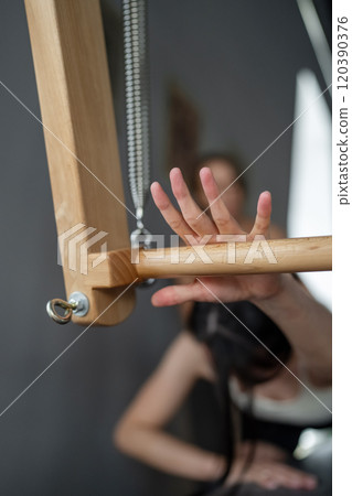 Explore the world of Artistic Fitness Stretching using Wood Equipment for health and fitness 120390376