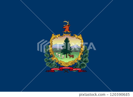 Vermont State Flag background illustration 120390685
