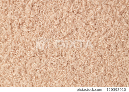 Beige Wool Fabric Texture Close Up 120392910