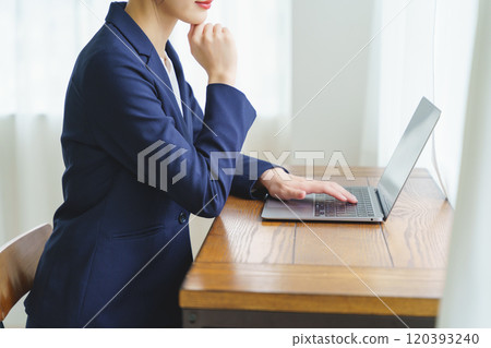 A career woman who was selected as a project leader A career woman who was selected as a project leader 120393240