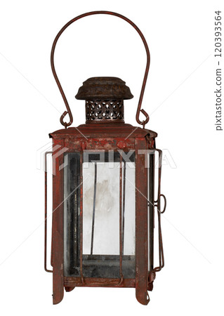 Retro vintage candle lantern 120393564
