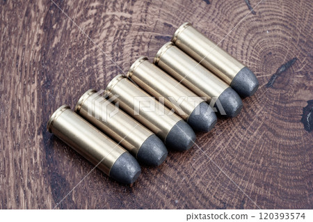 Long Colt .45 caliber revolver cartridges 120393574