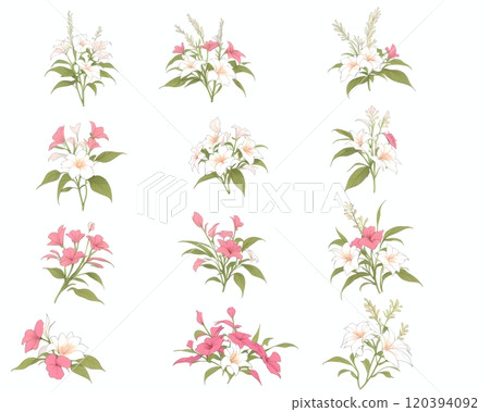 Gorgeous floral illustrations generated by AI 120394092
