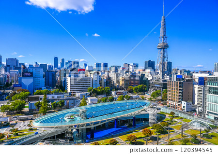 Blue Sky, Mirai Tower and Oasis 21, Nagoya City, Aichi Prefecture 120394545