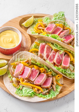 Fajitas with Tuna 120394866