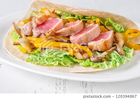 Fajitas with Tuna Fajitas with Tuna 120394867