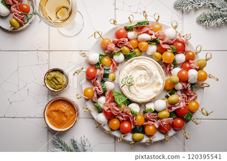 Appetizer and refreshment set 120395541