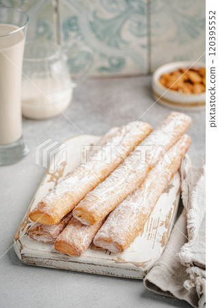 Fartons, typical sponge pastries of Valencia, Spain Fartons, typical sponge pastries of Valencia, Spain 120395552