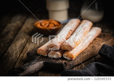Fartons, typical sponge pastries of Valencia, Spain 120395555