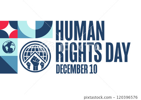 Human Rights Day. December 10. Holiday concept. Template for background, banner, card, poster with 120396576
