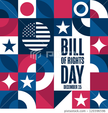 Bill of Rights Day. December 15. Holiday concept. Template for background, banner, card, poster with 120396596