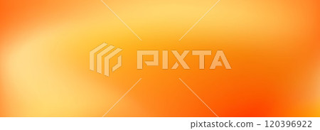 Warm orange yellow gradient background. Autumn color blurred wallpaper. Fall smooth gradation backdrop for banner, poster, leaflet, brochure, booklet. Vector abstract fiery template overlay 120396922