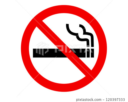 No smoking sign (no tobacco icon) 120397333