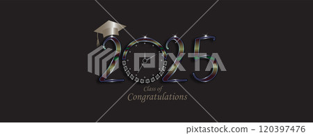 A stunning design dedicated to the Class of 2025, offering congratulations on their achievements and future aspirations 120397476