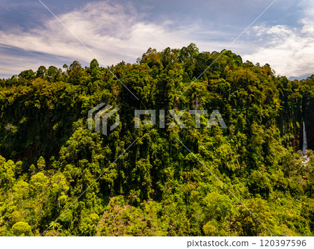 Amazing nature landscape view at East Java, Indonesia. Natural landscape background 120397596