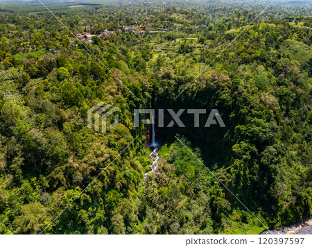 Amazing nature landscape view at East Java, Indonesia. Natural landscape background 120397597