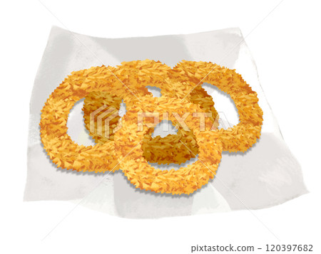 Onion rings (with paper liner) 120397682