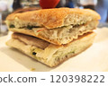 bread toast kept on the table 120398222