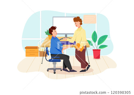 Two businessmen are discussing business coaching Two businessmen are discussing business coaching 120398305