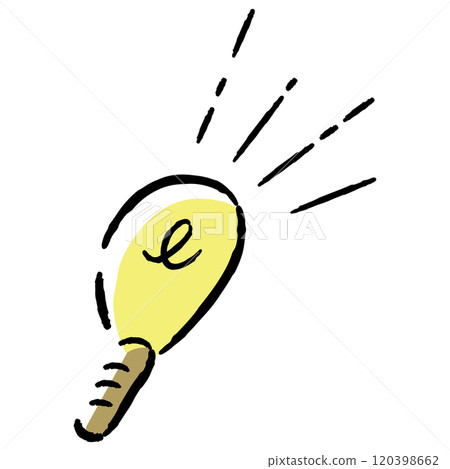 A simple and stylish hand-drawn fairy light bulb that expresses the emotion of inspiration and ideas A simple and stylish hand-drawn fairy light bulb that expresses the emotion of inspiration and ideas 120398662