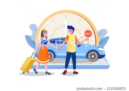Taxi online 24 hours a day. People using online ordering taxi car sharing mobile application concept Taxi online 24 hours a day. People using online ordering taxi car sharing mobile application concept 120398855