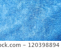 close up blue textile textured background 120398894