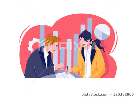 Two businessmen are discussing marketing strategy. Two businessmen are discussing marketing strategy. 120398966