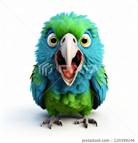 the AI Image Generator, Colorful Parrot Squawking 120399246