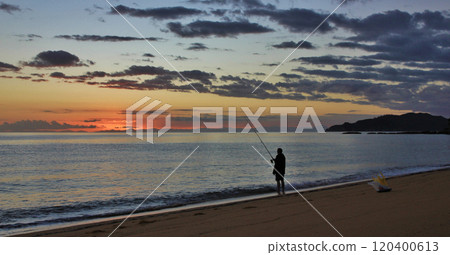 Sunrise at Totaranui Beach, New Zealand 120400613