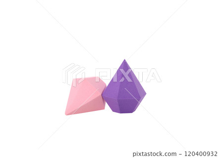 PNG,Multicolored makeup sponges, isolated on white background PNG,Multicolored makeup sponges, isolated on white background 120400932