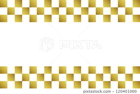 Horizontal background with checkered pattern on top and bottom (antique gold gradation) Horizontal background with checkered pattern on top and bottom (antique gold gradation) 120401000