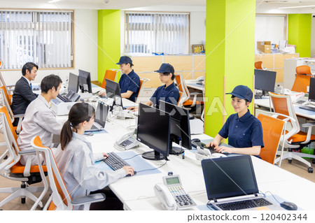 People working in the logistics / transportation industry office 120402344