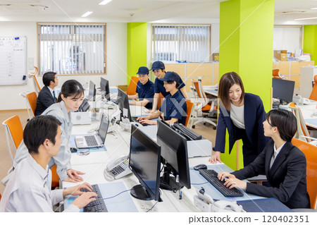 People working in the logistics / transportation industry office 120402351