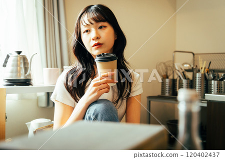 Young woman lifestyle high contrast 120402437