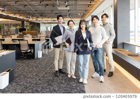 People working in a fashionable designer's office 120403079