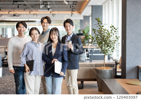 People working in a fashionable designer's office 120403097