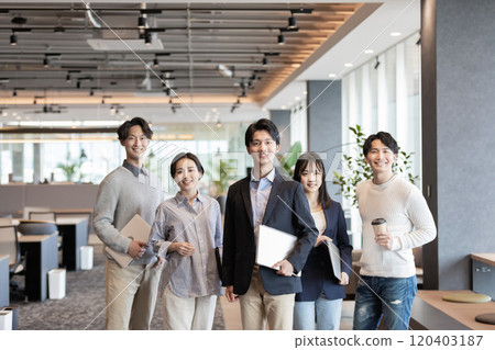 People working in a fashionable designer's office 120403187